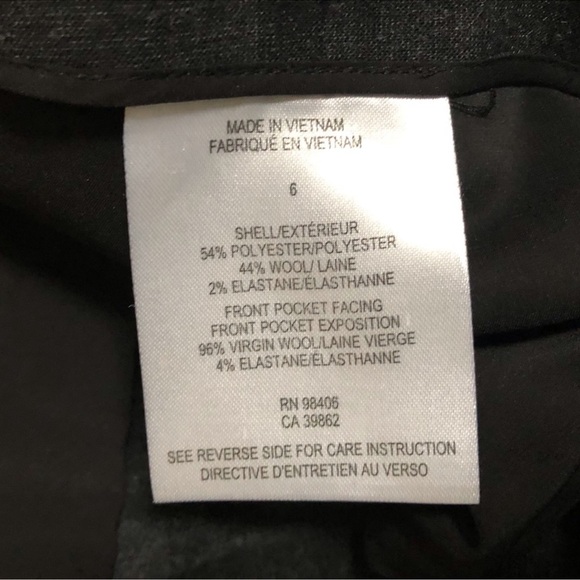 Theory Indra C Grey Plaid Cuff Ankle Slim Straight Leg Wool Blend Pant 6 - Picture 6 of 12